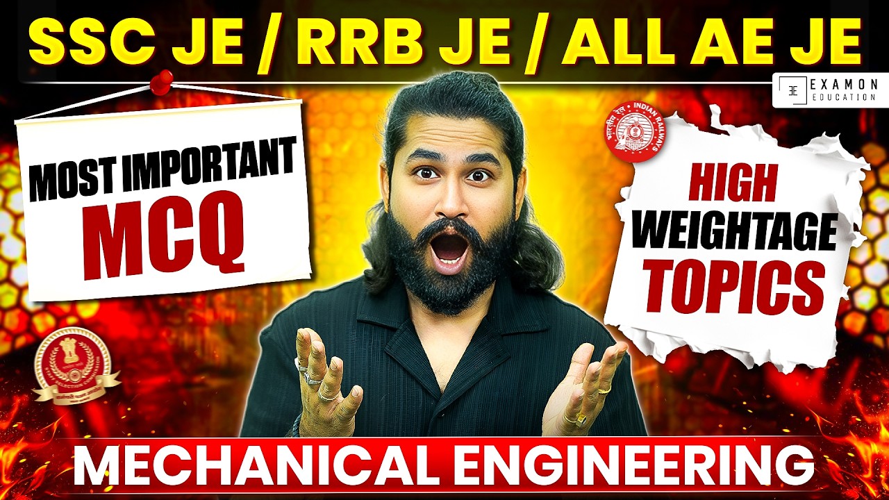 SSC JE | RRB JE Mechanical MCQ for ALL AE/JE – Most Important High Weightage Questions