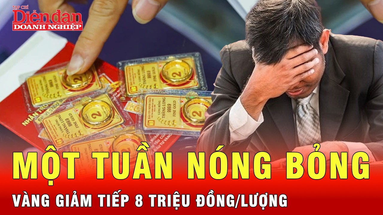 Giải mã cú sụt giảm 8 triệu đồng/ lượng của vàng tuần qua so với mức đỉnh | Tin tức 24h