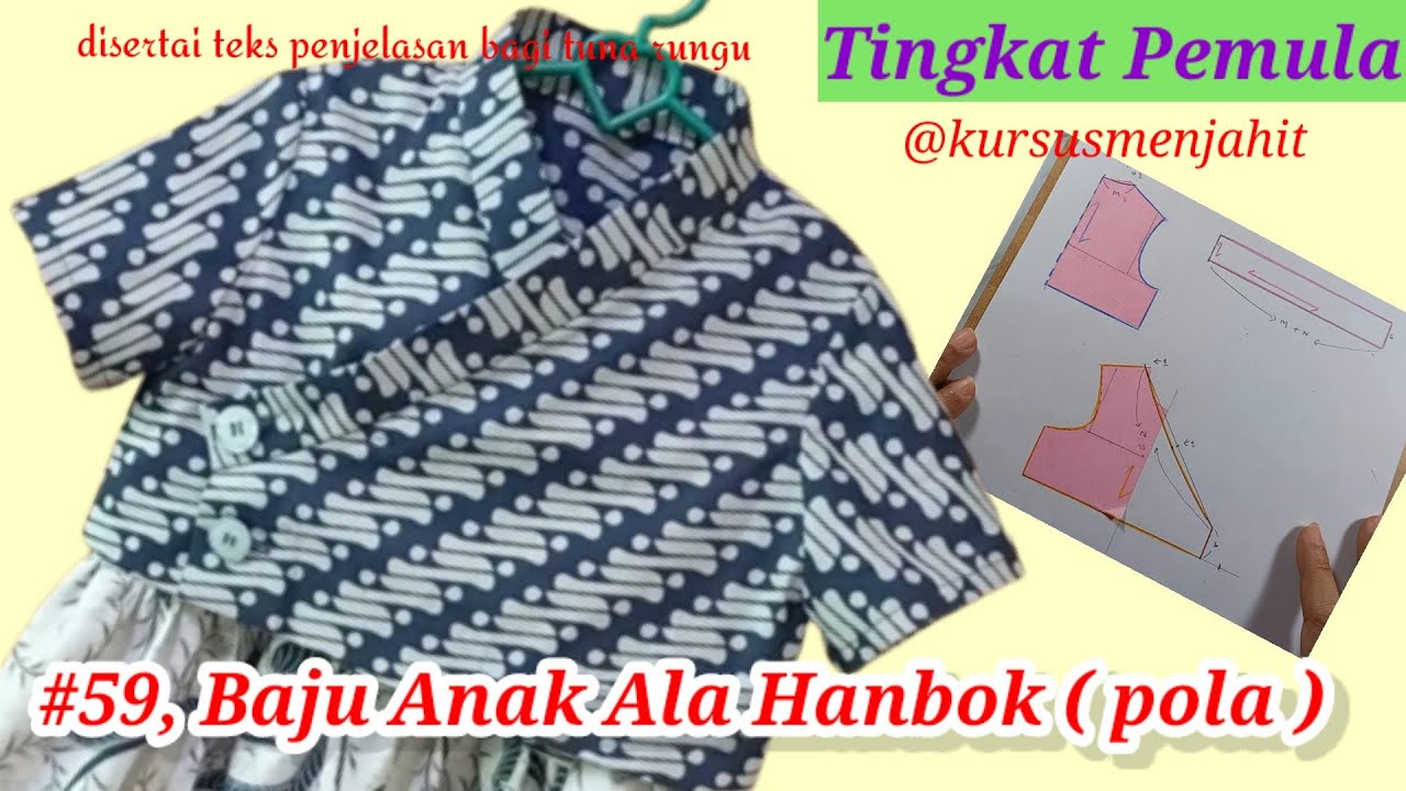 #59, Baju Anak Ala Hanbok ( Pola )
