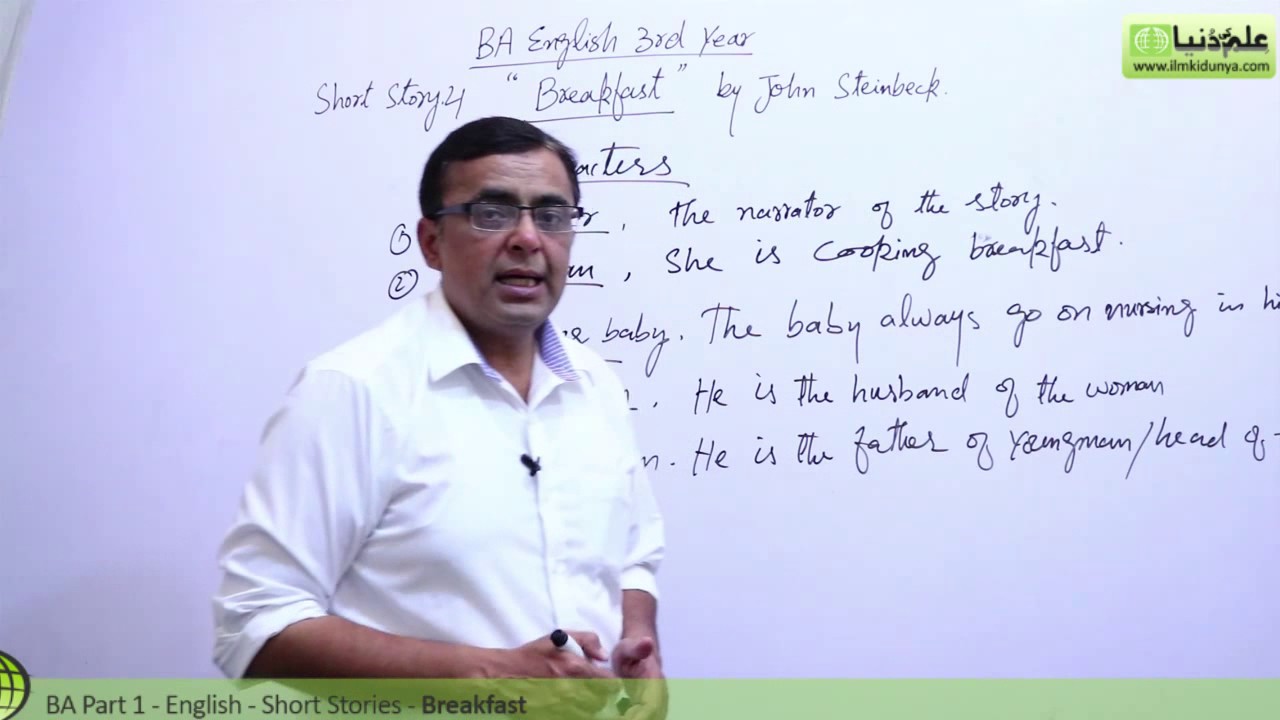 BA English Short Stories, Breakfast Lec 1 - BA Part 1 - BA English Book 2 Short Stories PU/SU
