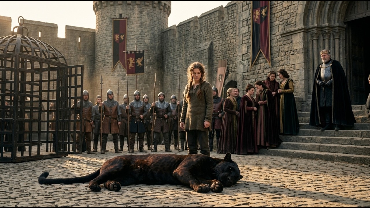 The Giant Black Panther Escaped the Royal Cage — And Lay Down at Her Feet