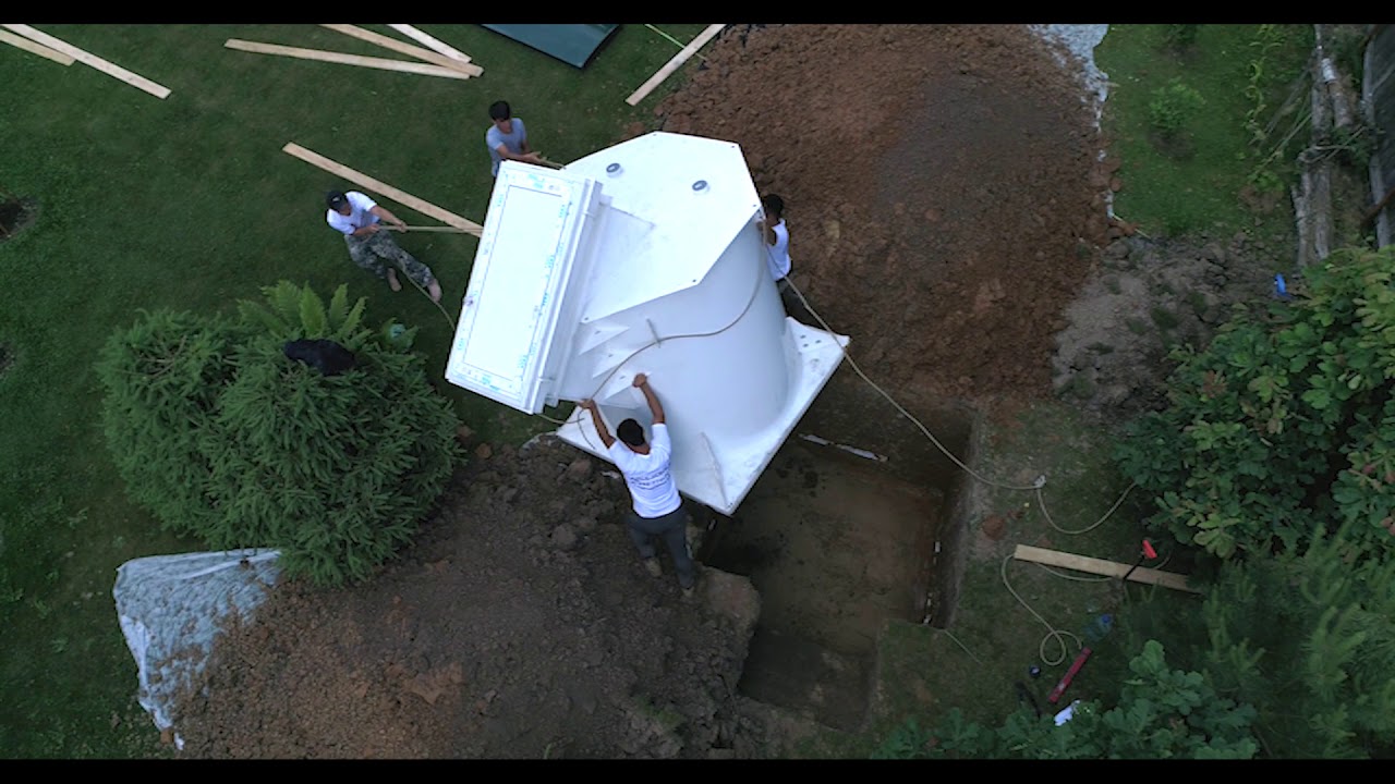 Монтаж пластикового погреба Финский погреб Келлари Коло Веси (Kellari 7)