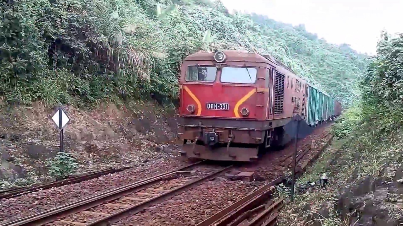 Trains run through the Number 14 tunnel