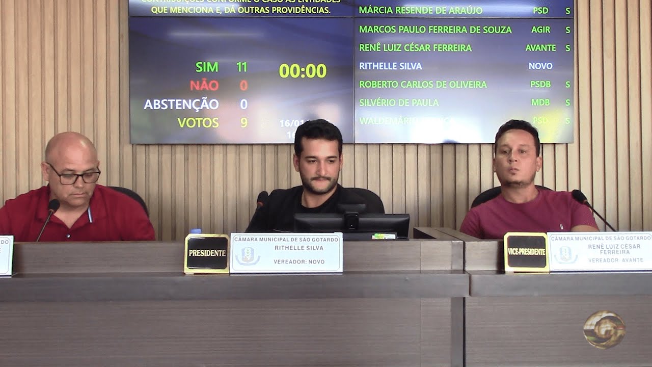 Câmara de São Gotardo realiza a 1ª Reunião Extraordinária de 2026