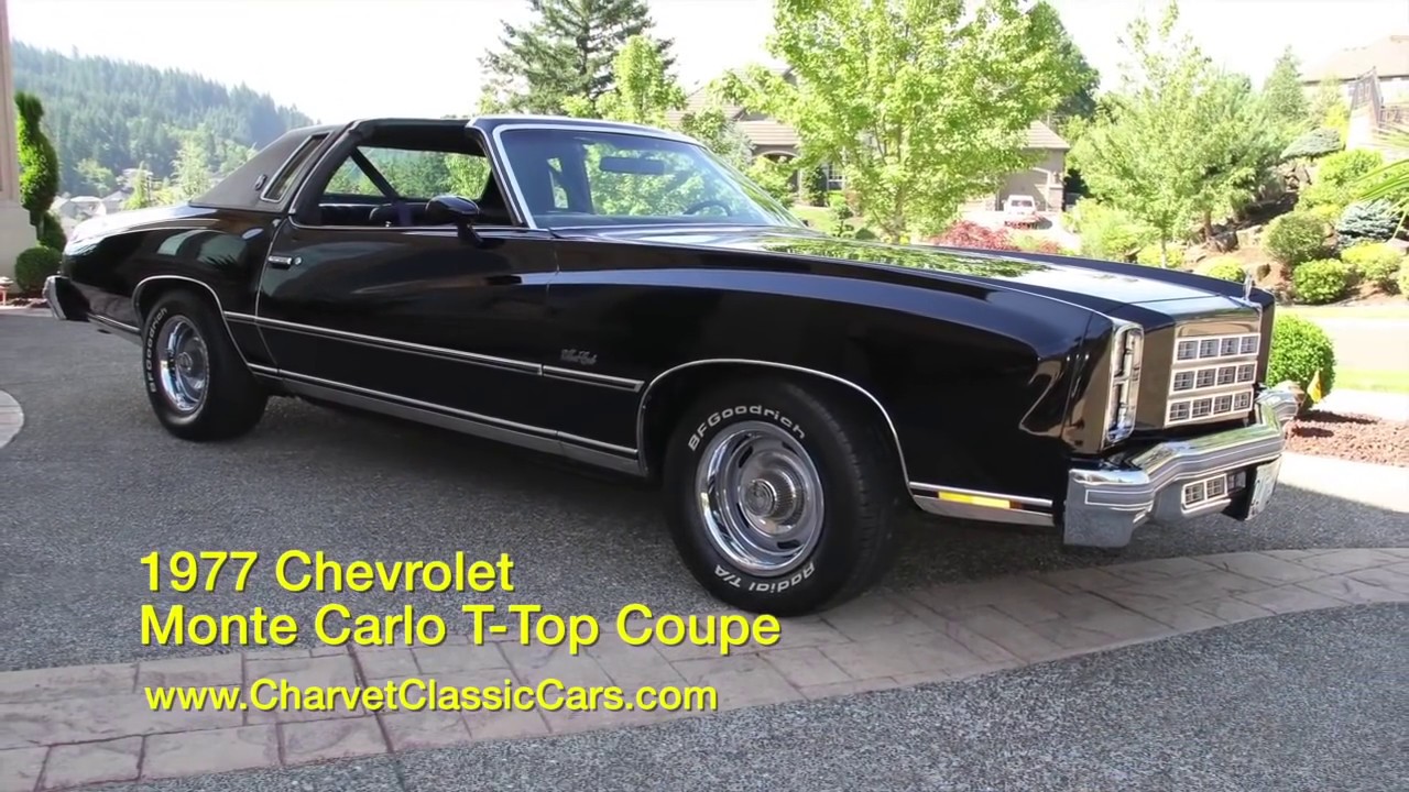 1977 Chevrolet Monte Carlo T-Top Coupe. Charvet Classic Cars.
