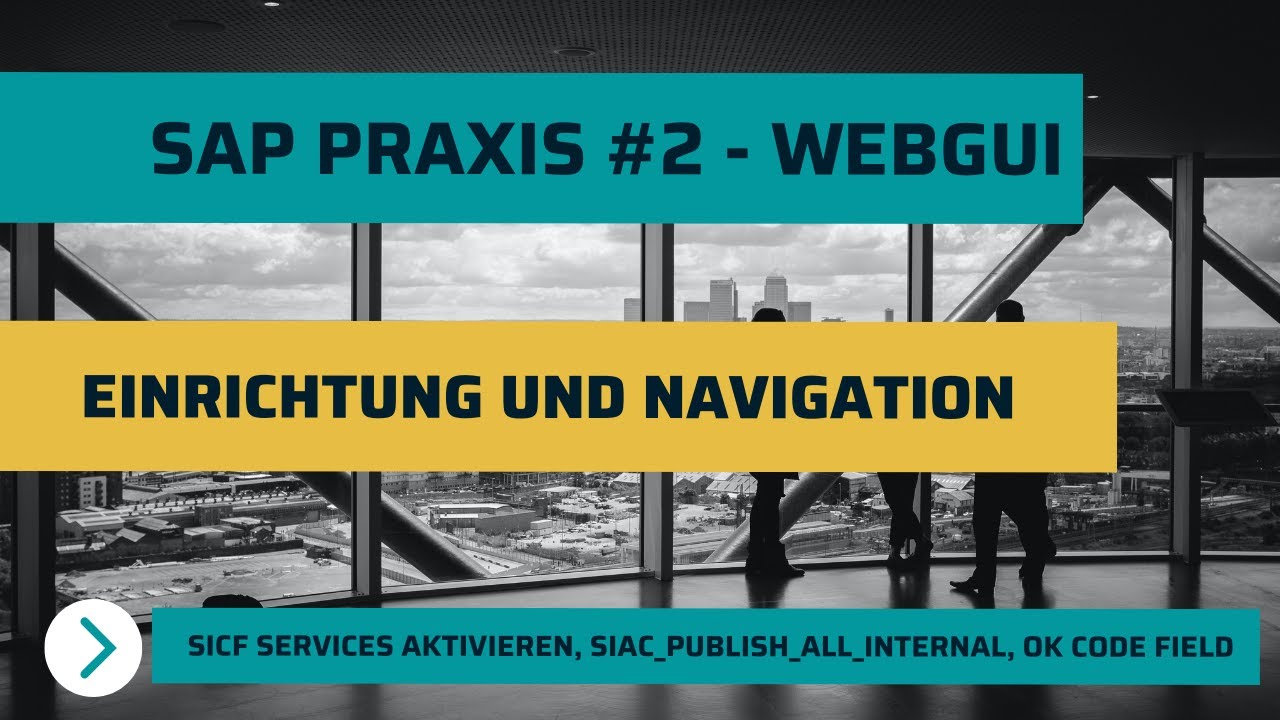 SAP Praxis #2 - Einrichten und Navigieren mit der WebGUI