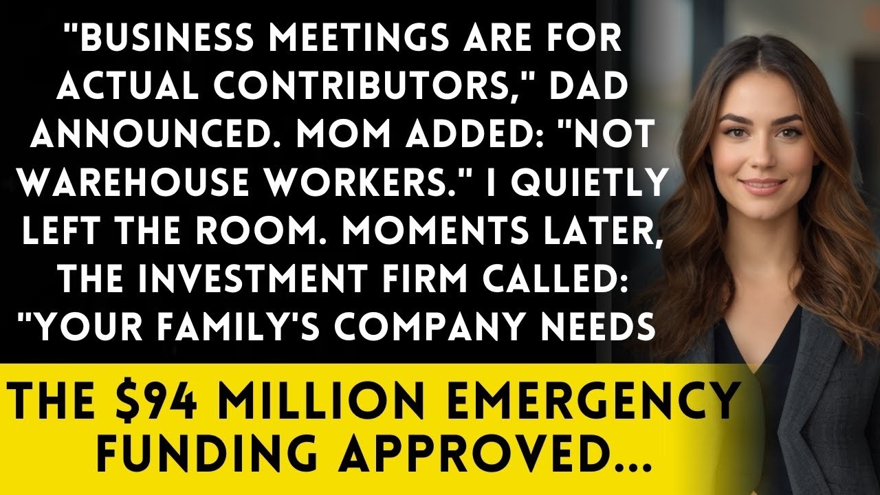 Family Said 'Stay Out Of Business Meetings'   Then Their Major Investor Called