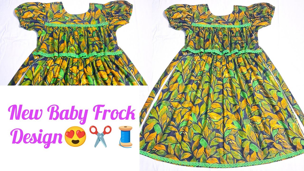 New Baby Frock Design😍Cutting & Stitching ✂️👗 | Baby Frock Cutting and Stitching Tutorial 🪡✨