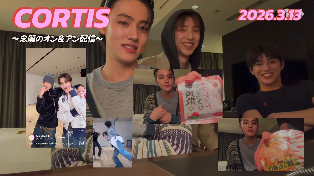 [CORTIS 日本語字幕]2026.3.13 엄앤안オン＆アン配信🦊🐶少しジュフン🐢