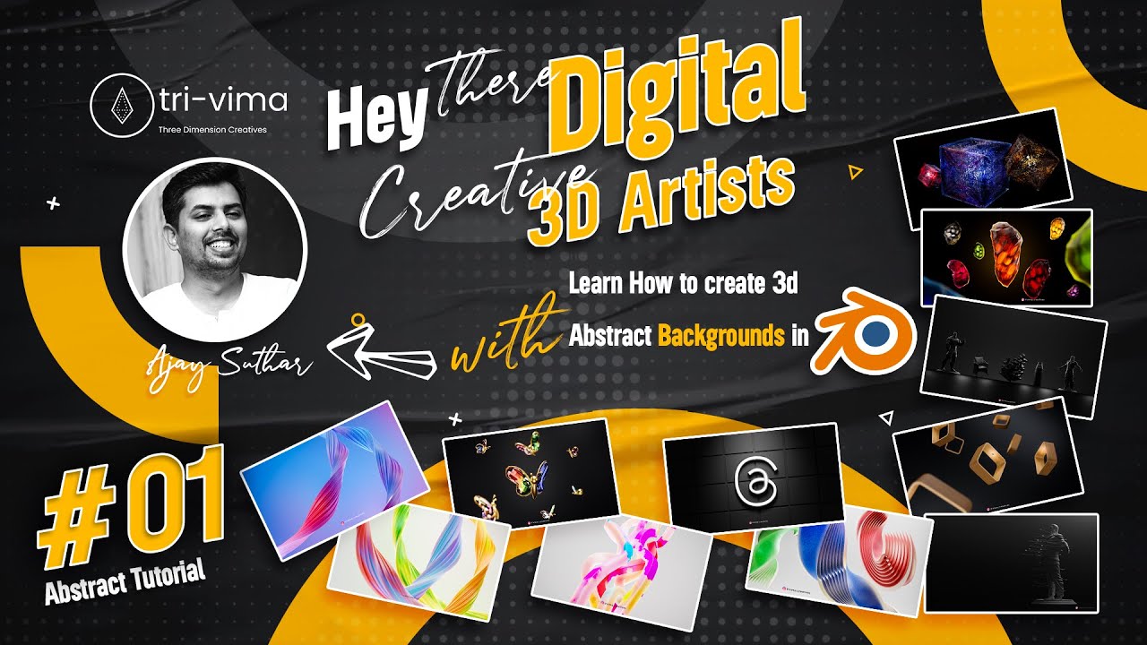 3D Abstract Background #01 in Blender