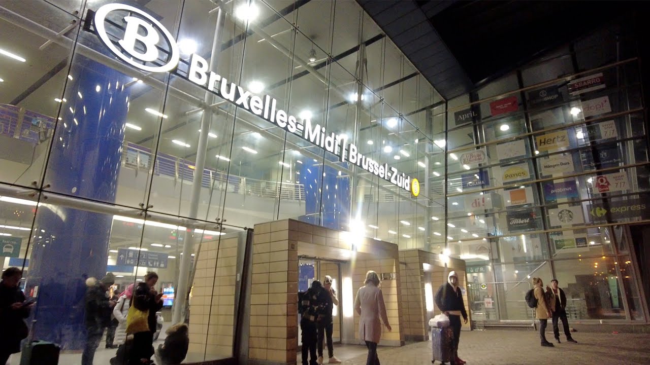 BRUSSELS  SOUTH (Bruxelles-Midi) Train Station in Belgium.