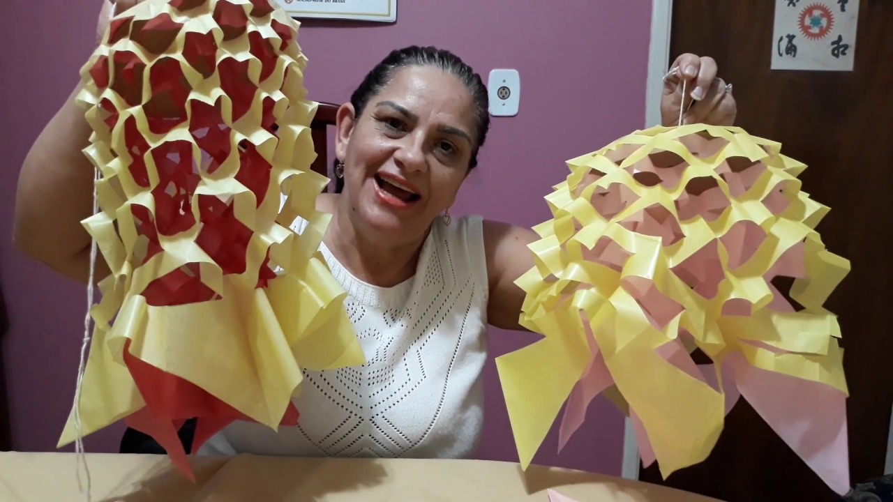 Reciclar e Educar - Balão Lanterna Feito com Folhas de Seda