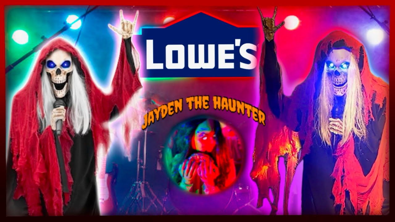 UNBOXING & SET UP Lowe’s Haunted Living Bluetooth Lead Singer Reaper Band Life Size Animatronic Prop
