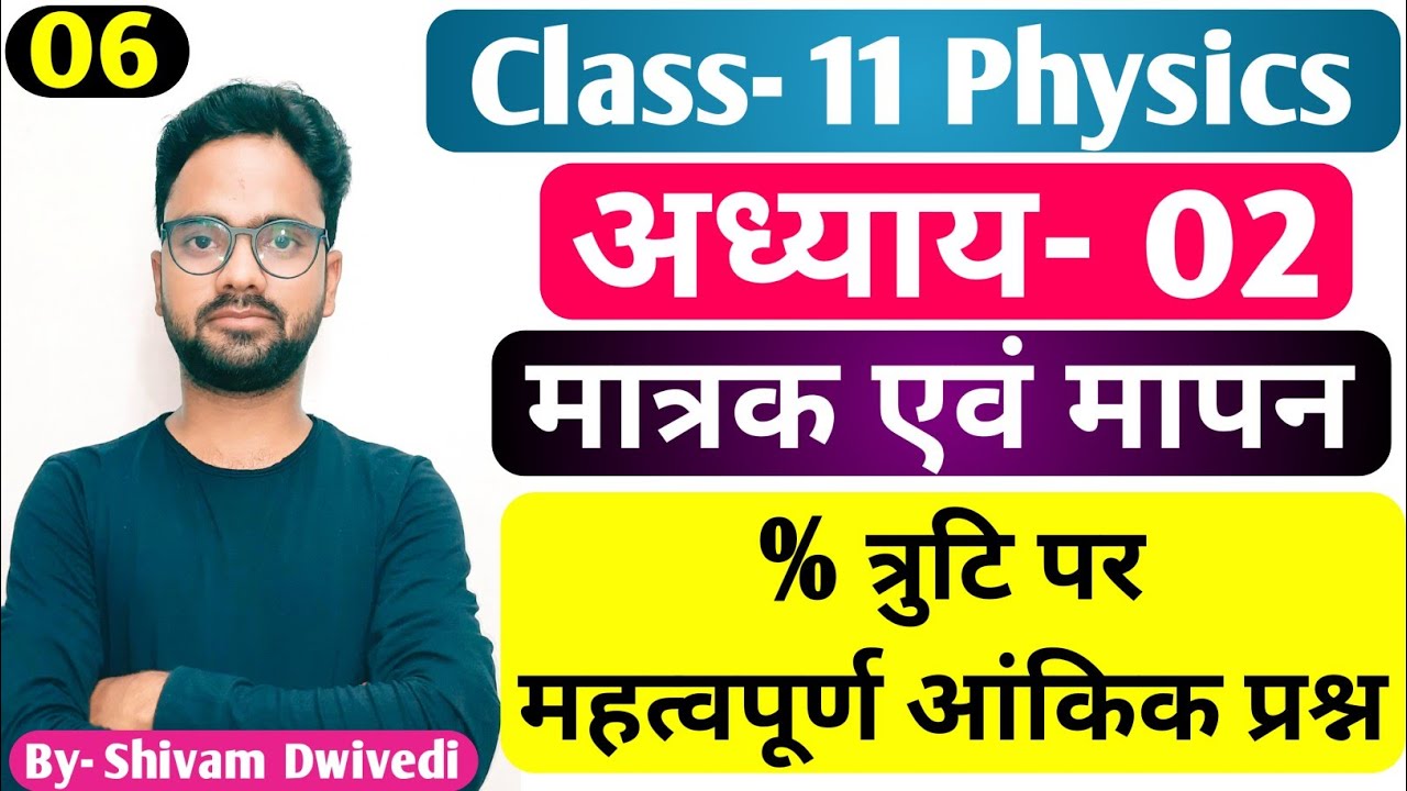 % त्रुटि पर आधारित प्रश्न || Numericals of % Error || Class-11 भौतिक विज्ञान | Chapter-02 | JEE NEET