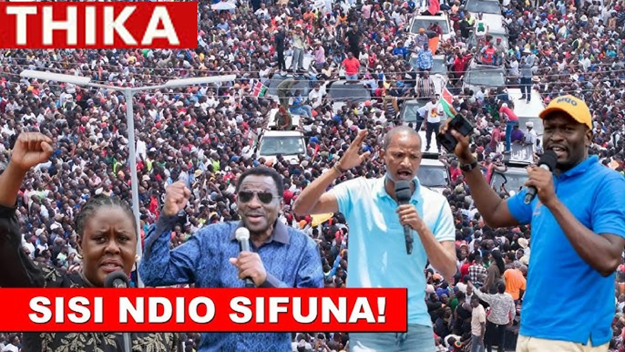 Live: Sifuna, Orengo and Linda Mwanchi Mega Rally in Thika!