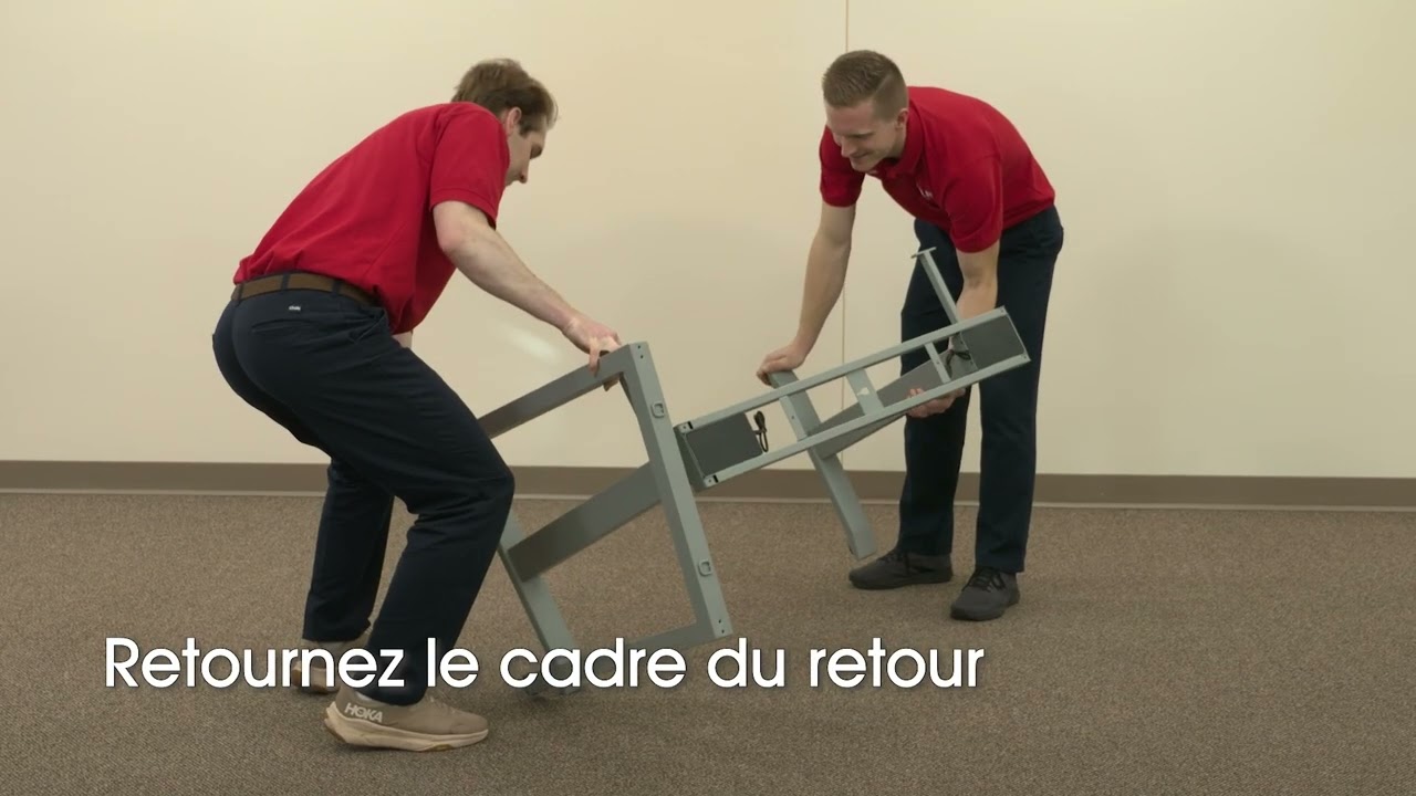 Comment assembler les bureaux en L avec retour à hauteur réglable Downtown