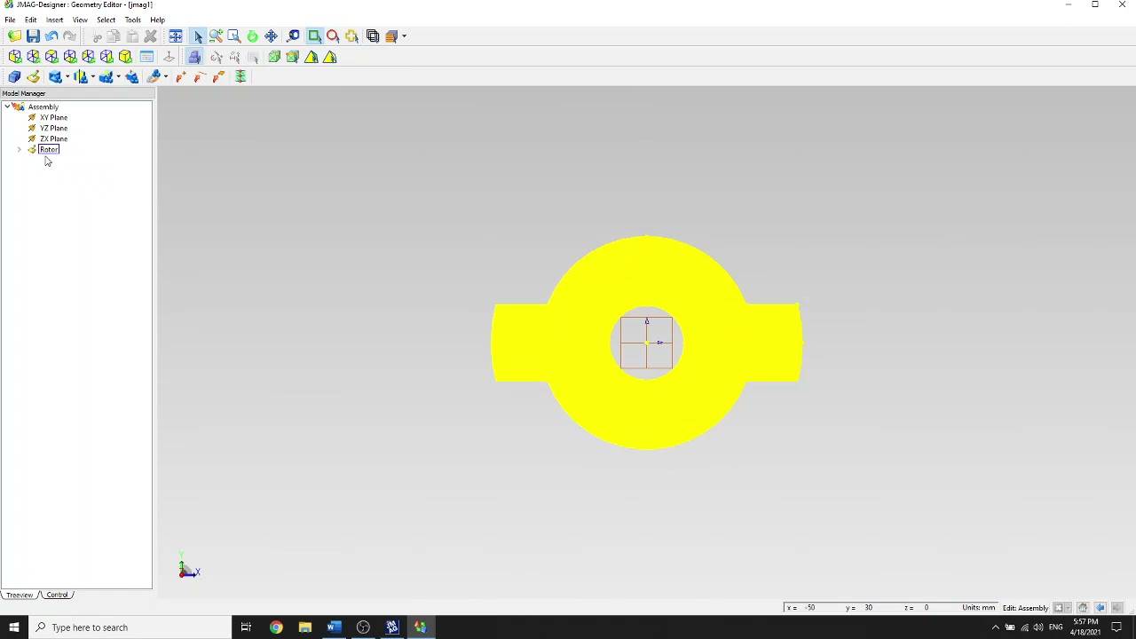 JMAG Tutorial: Geometry Editor