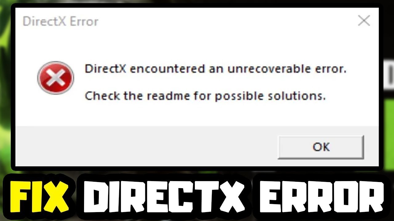 *EASY FIX*  for DirectX encountered an unrecoverable error (MW2)