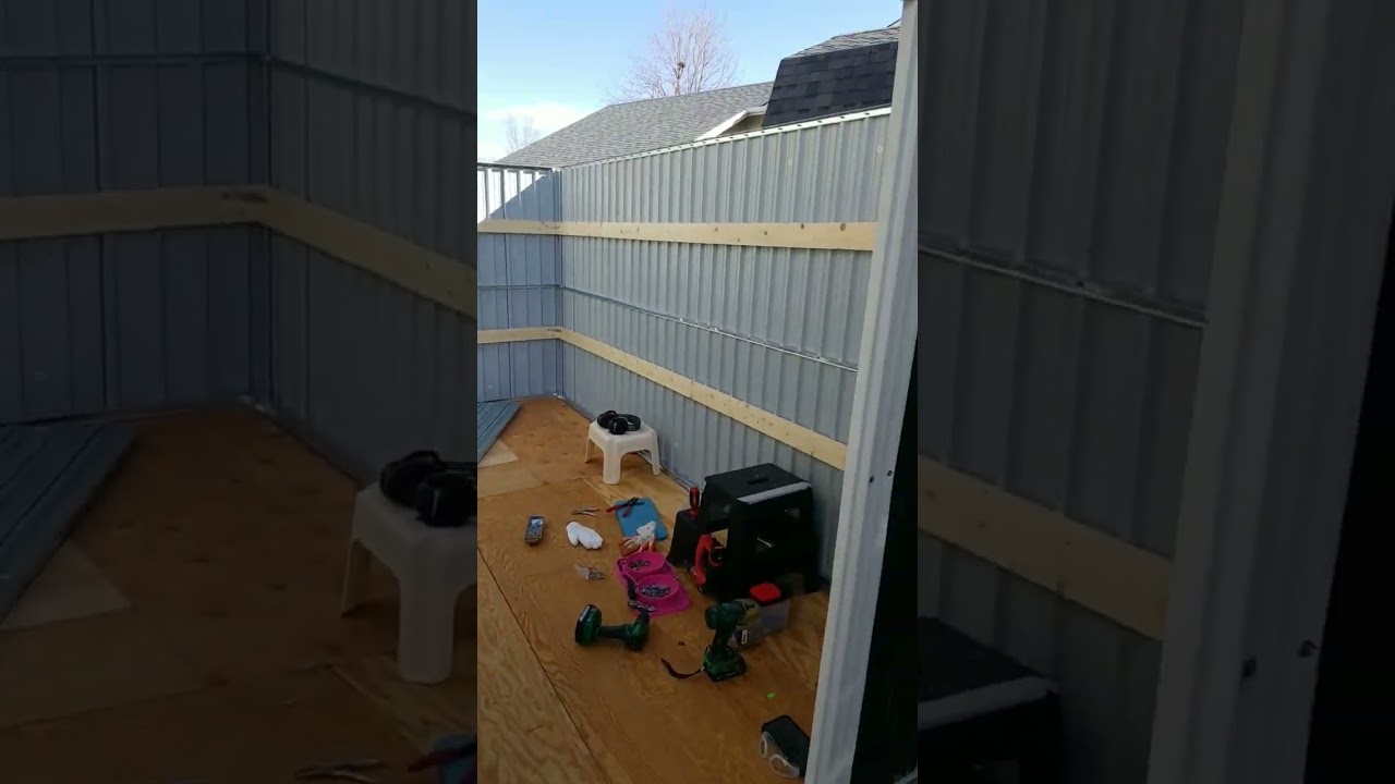 if your building a metal shed kit from the big box stores def brace it up add tons of washers