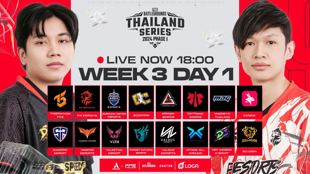 🔴Live สด! 𝐏𝐔𝐁𝐆 𝐓𝐡𝐚𝐢𝐥𝐚𝐧𝐝 𝐒𝐞𝐫𝐢𝐞𝐬 𝟐𝟎𝟐𝟒 𝐏𝐡𝐚𝐬𝐞 𝟏 สัปดาห์ที่ 3 วันที่ 1🇹🇭 l ชิงตั๋วลุยต่อ APAC Qualifier!