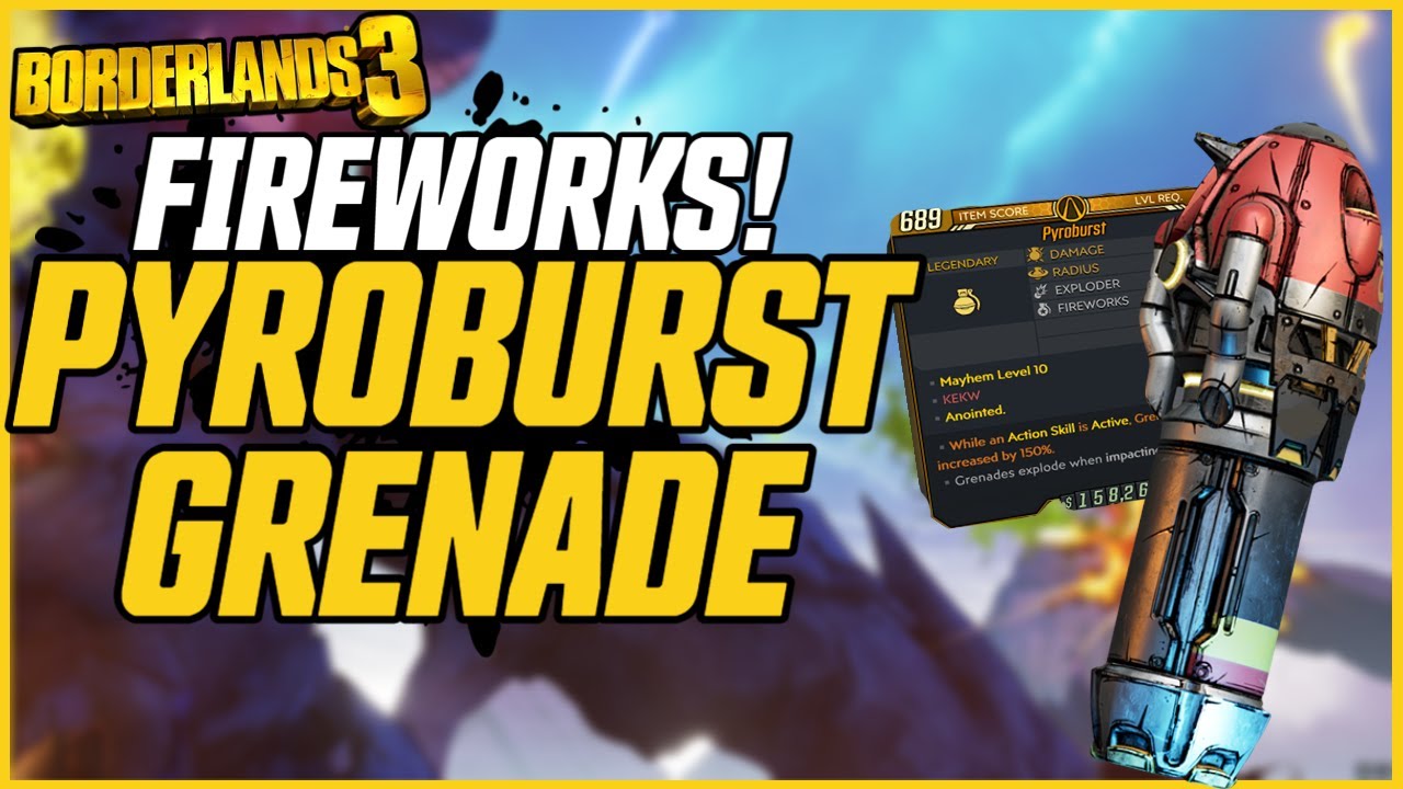 RAIN FIREWORKS! Vault Card 2 Pyroburst Grenade! // Borderlands 3