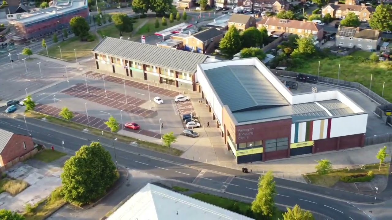 Flying around my town using a drone - Partington