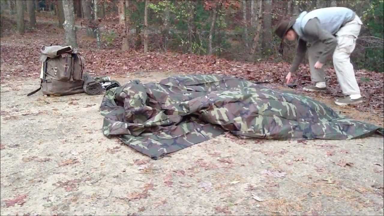 Tarp Shelter Setup for Winter - Bushcraft USA 10x10