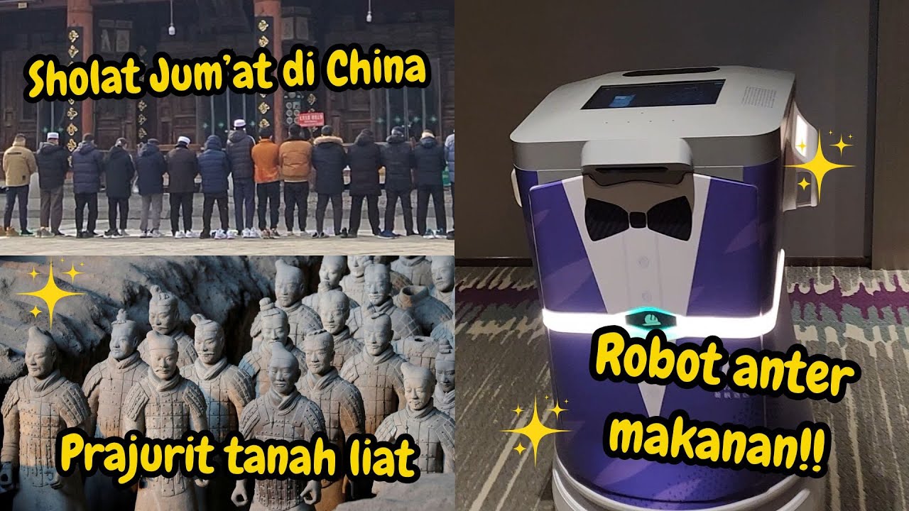 Keliling kota Xi'An + Liat Sholat Jum'at di China + Pesen makan pake robot!!