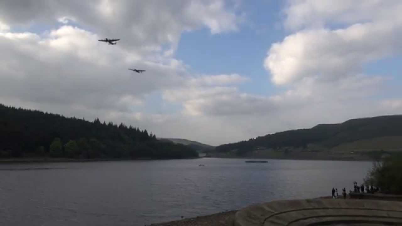Dambusters Tribute by Two Lancaster Bombers' (Ladybower Reservoir)