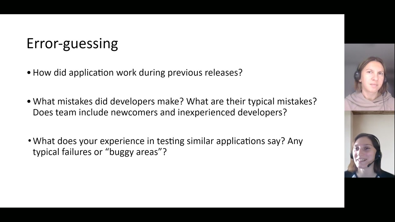 Experience-based testing techniques