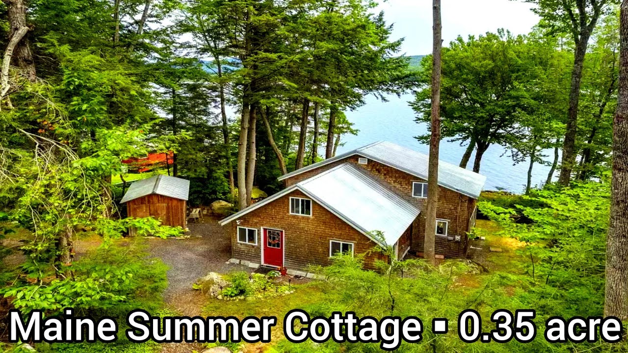 Maine Waterfront Cabins For Sale | $345k| Maine Vacation Cabins For Sale| Maine Real Estate For Sale