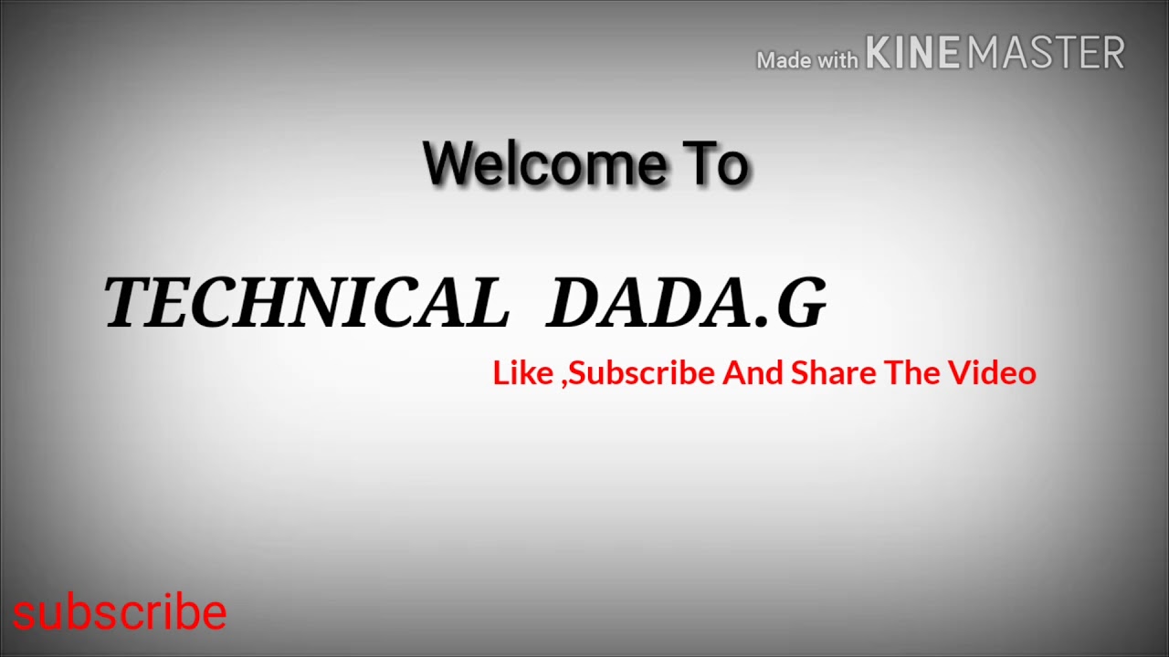 Welcome to my chanel | TECHNICAL DADA.G | Simple Intro...