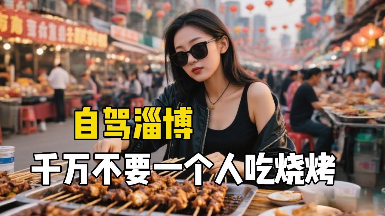 东北姑娘自驾来到山东淄博，千万不要一个人吃烧烤，不然会感觉很离谱【孙二娘带你游中国】
