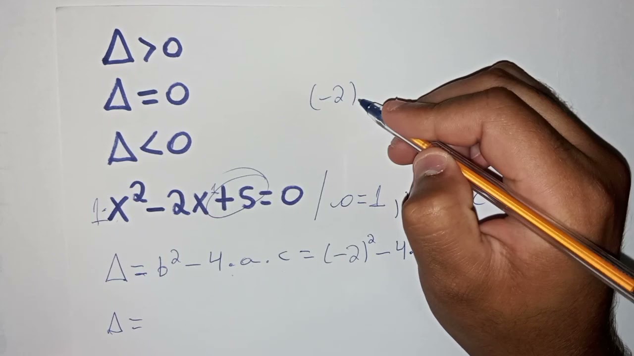Resolver a equação x²-2x+5=0 em R