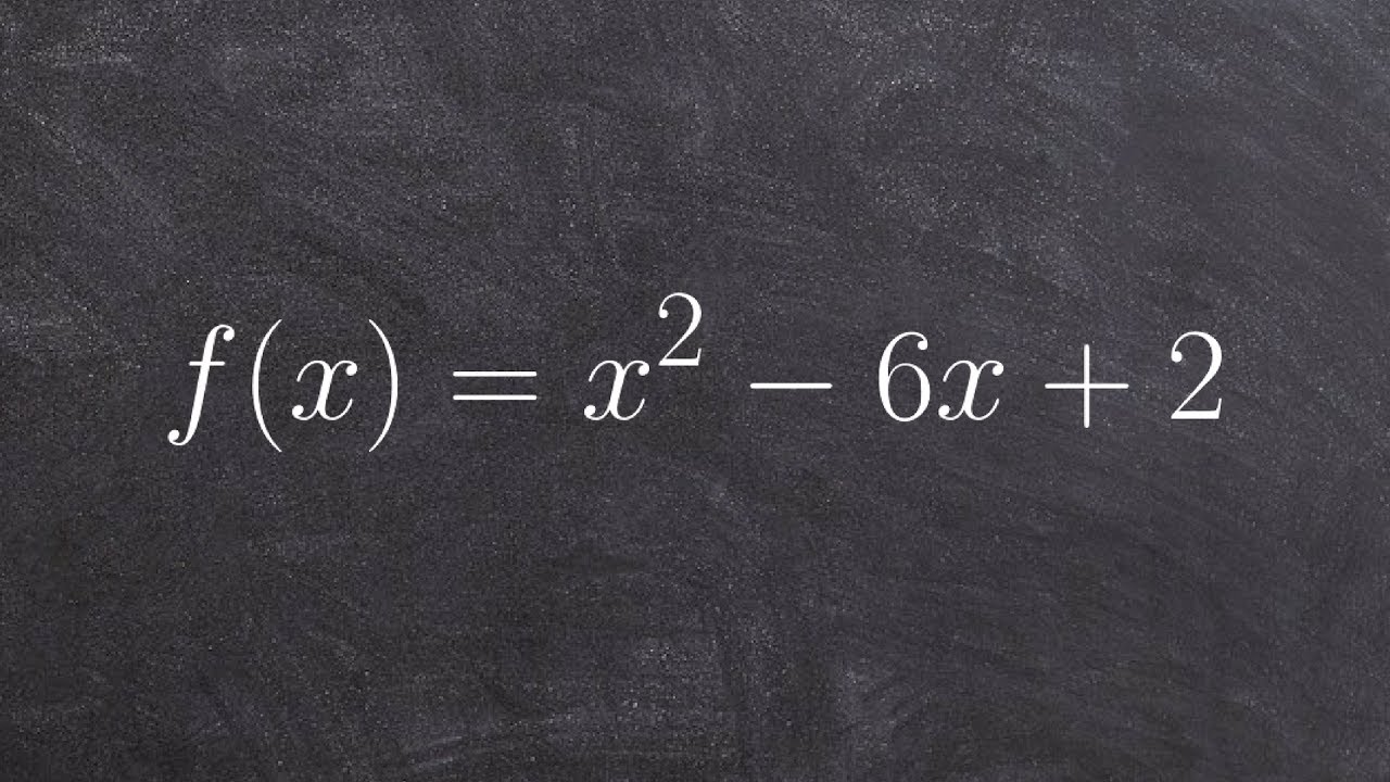 Identify the vertex, domain and range from a quadratic by completing the square