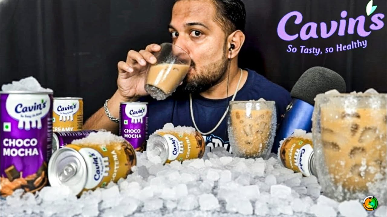 ASMR DRINKING CAVINS COLD COFFEE☕️ | COLD DRINKS🍷| CHOCO MOCHA, CREAMY LATTE DRINKING SOUNDS MUKBANG