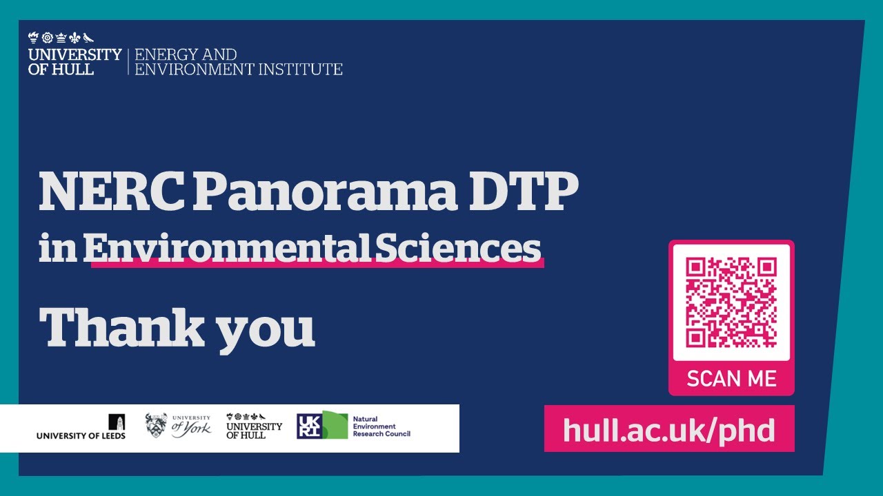 NERC Panorama DTP PhD Scholarships in Environmental Science at the University of Hull starting 2024