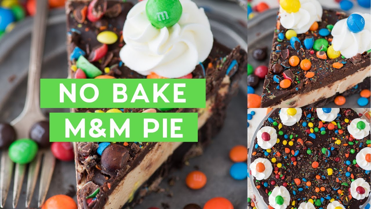 No Bake M&M Pie