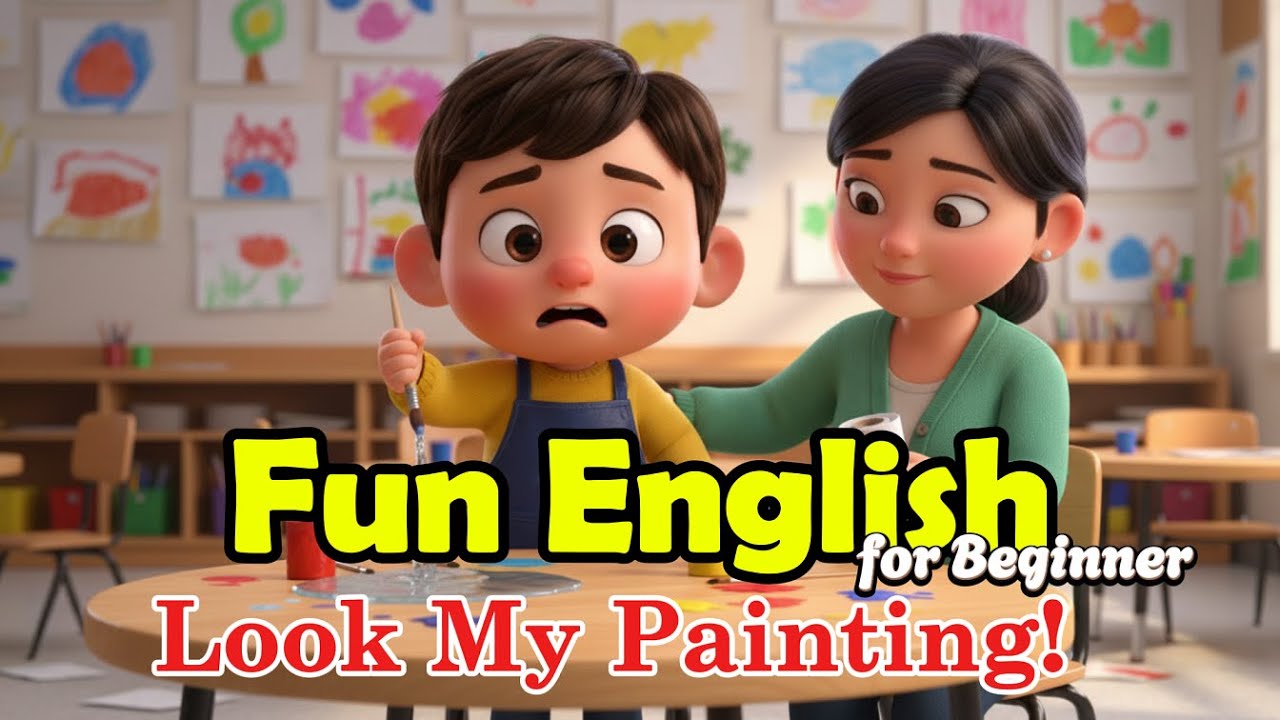 How to Paints a Picture - Easy English Story for Kids | #easyenglish