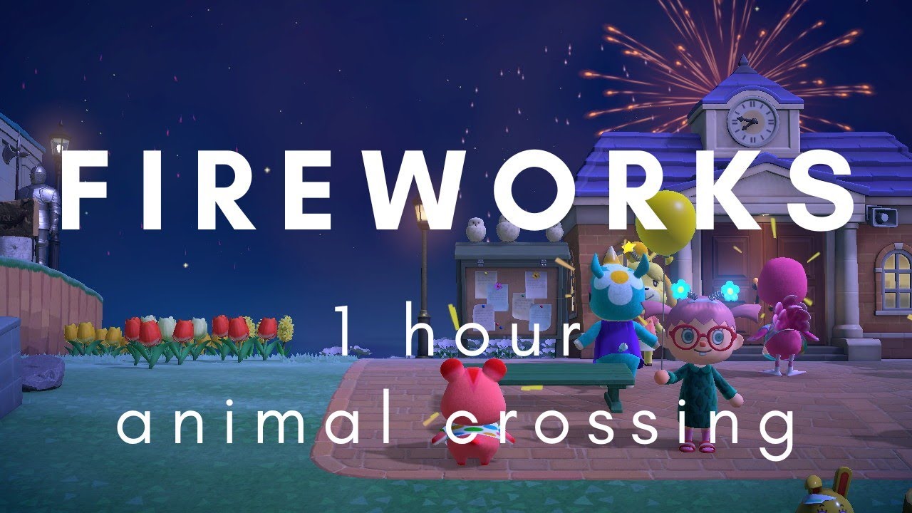 Relaxing Animal Crossing - fireworks night - ambience - study - relaxation - atmospheric - ambiance