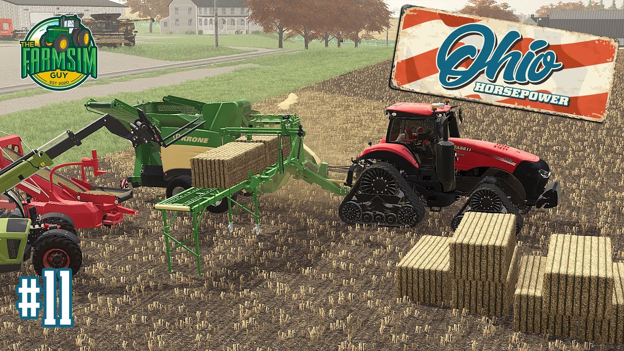 Straw Pellets or Bales?! - Ohio Horsepower - Episode 11 - FS19