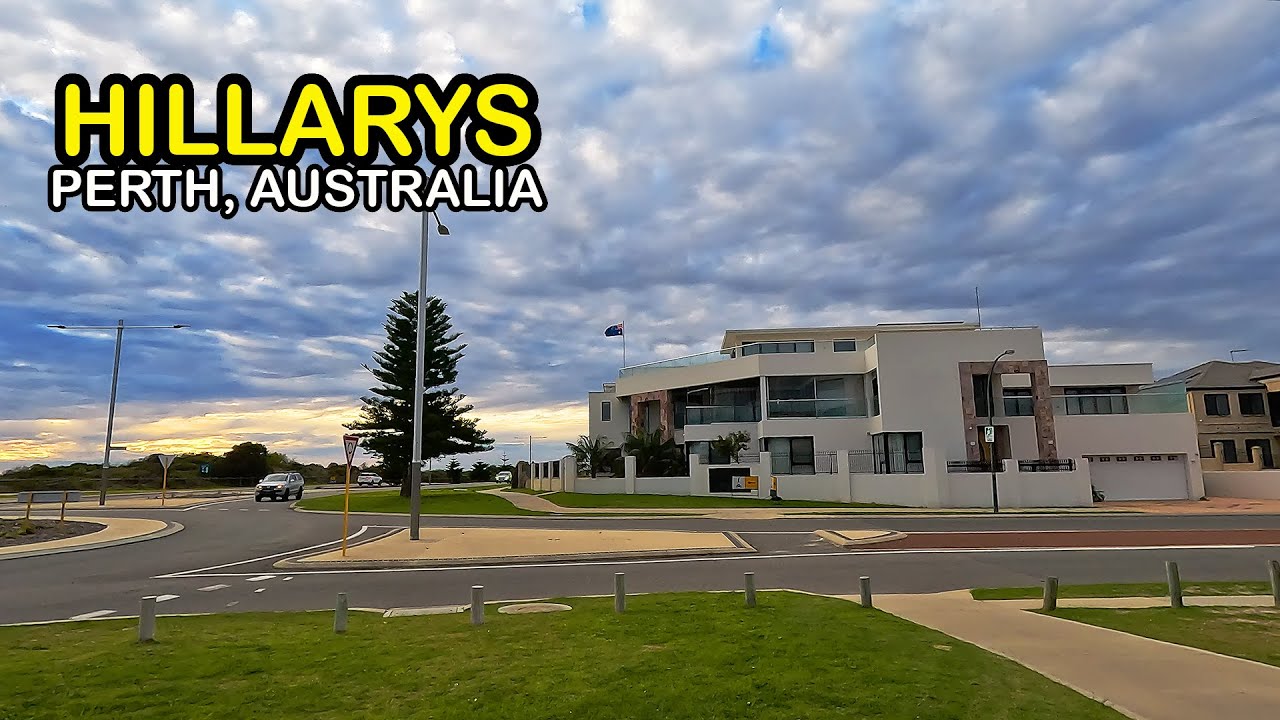 HILLARYS, Suburb in Perth, Western Australia  (Walking tour around the suburb) 4K