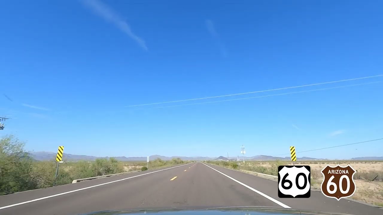 Old and Modern  U S 60 East Part 3 (Quartzsite, AZ to Phoenix, AZ)