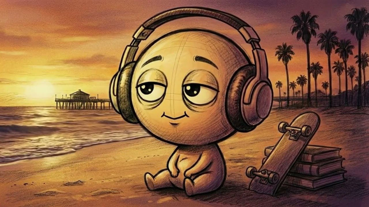 Lofi Scribbles at Venice Beach 🏖️ - Chillhop to Focus