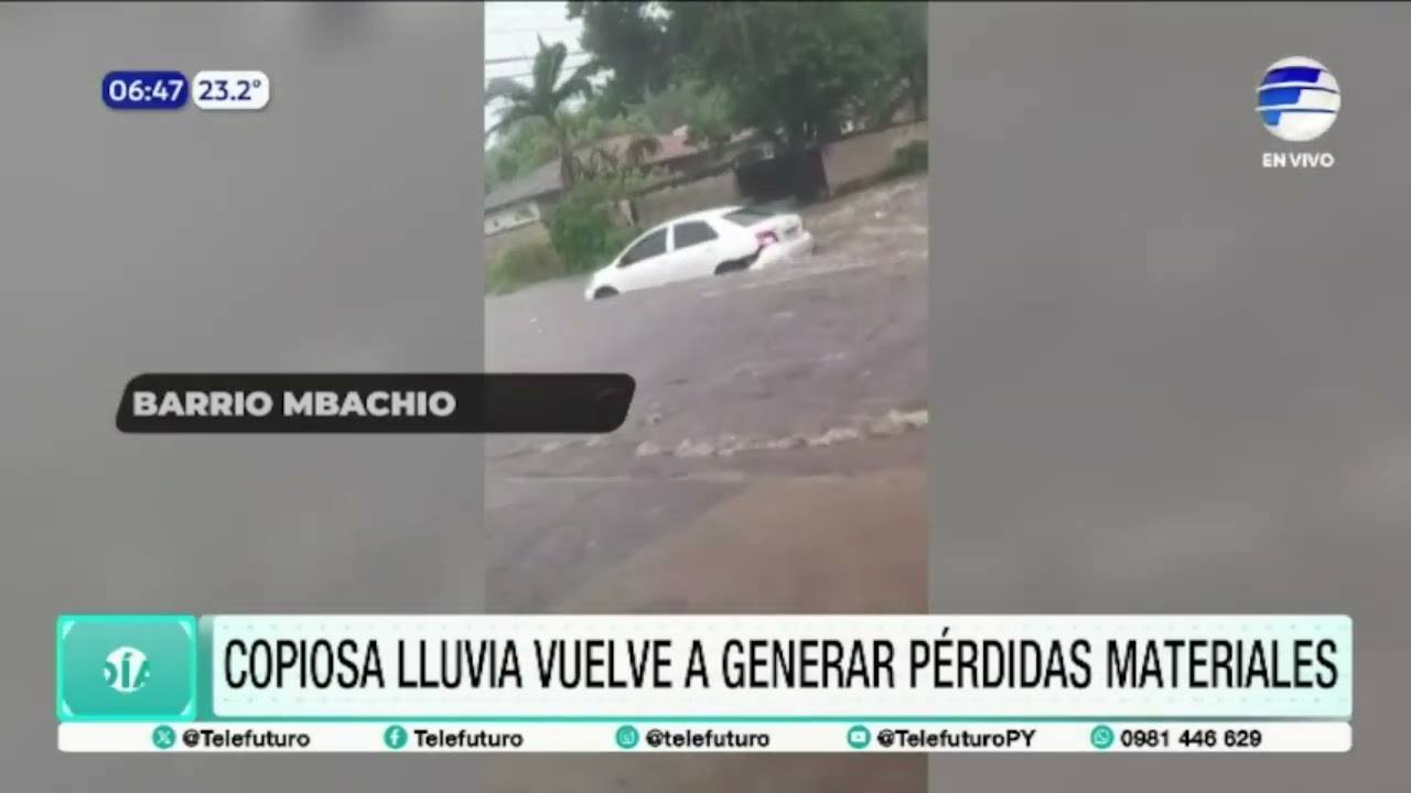 Intensas lluvias y peligrosos raudales azotan Asunción y Central
