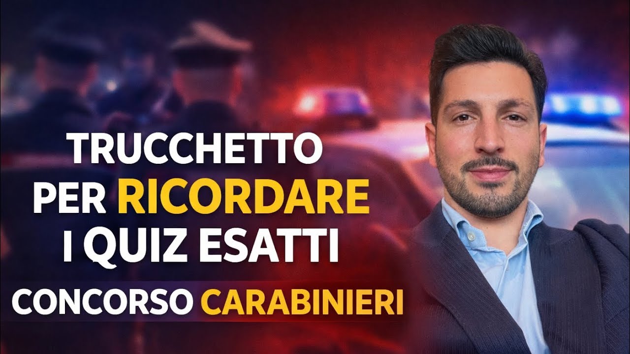 TRUCCO PER MEMORIZZARE LA BANCA DATI CARABINIERI