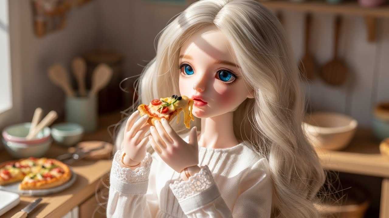 구체관절인형 AI asmr cooking pizza 피자 만들기 