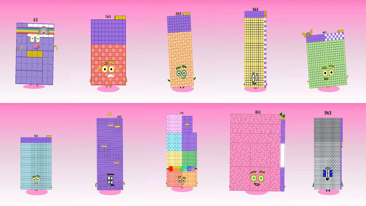 Sprunki OC Numberblocks 63 to 963 | Подборка Incredibox #sprunki #numberblocks #incredibox