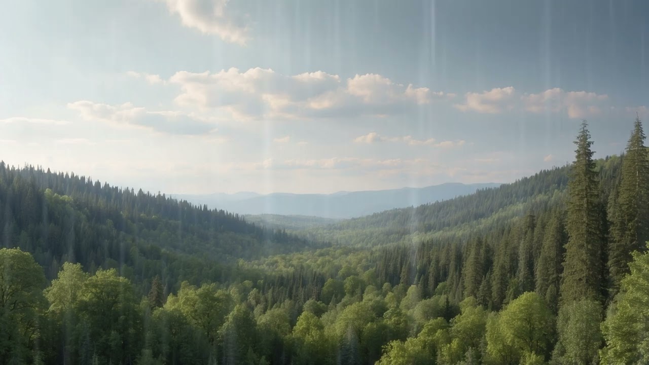 1 Hour Forest Rain Ambience 🌲🌧️ | Calming Nature Sounds for TV & Relaxation