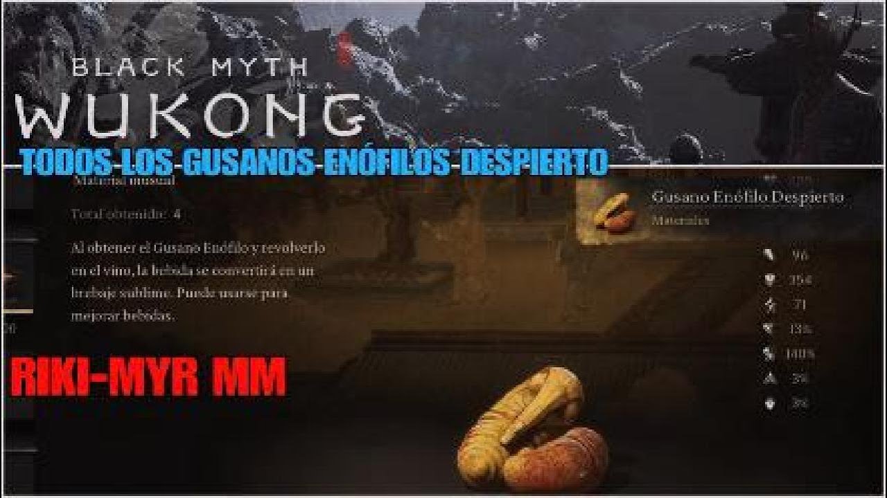 Black Myth Wukong todos los Gusano en&oacute;filo despierto